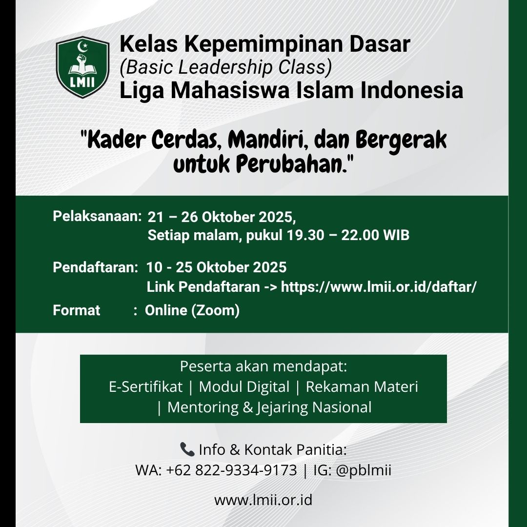 Sambutan Ketum PB LMII Dalam Rangka Suksesi Rekrutmen Kader LMII